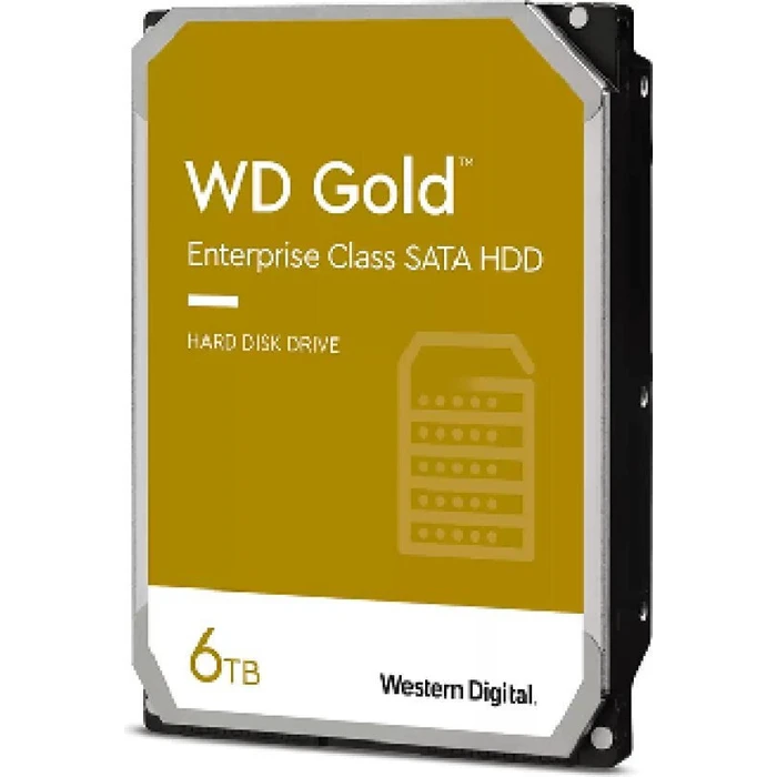 Western Digital Gold 6TB Internal HDD 3.5" SATA III 7200 RPM 256MB Cache for NAS/Server WD6004FRYZ