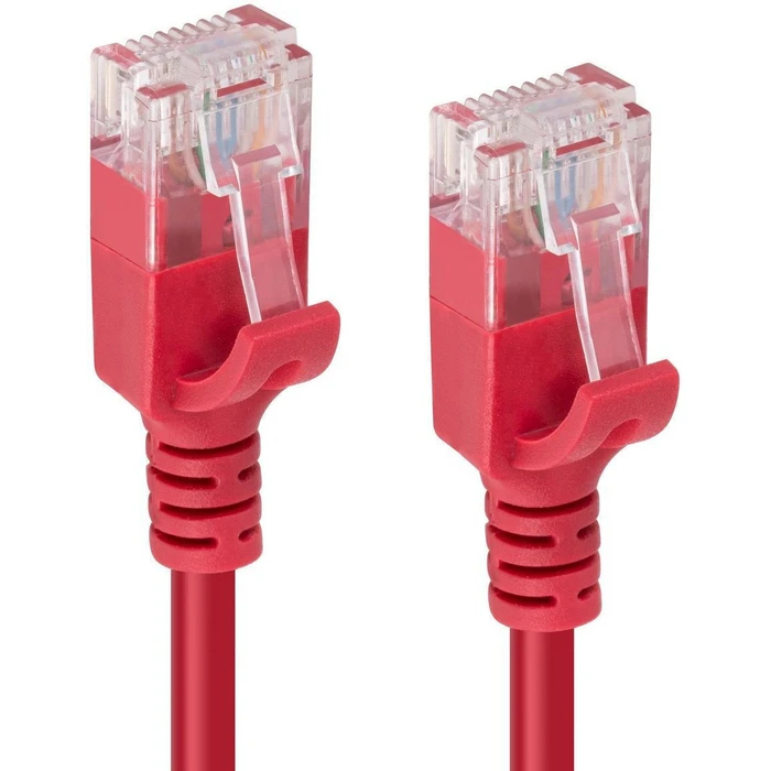 MicroConnect U/UTP Cat6a Slim Ethernet Cable 0.15m Red (V-UTP6A0015R-SLIM)