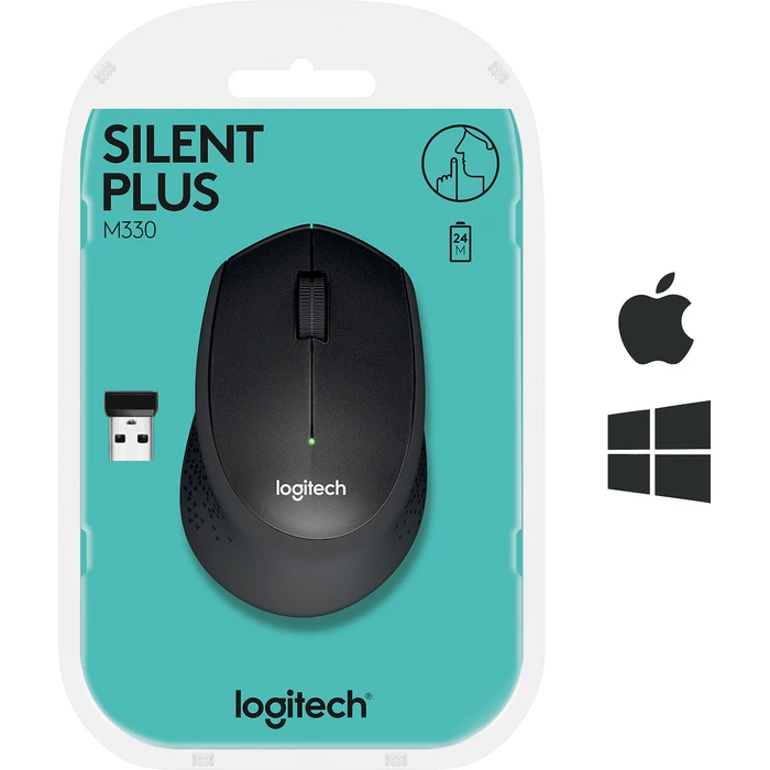 Logitech M330 Silent Plus Wireless Mouse Black