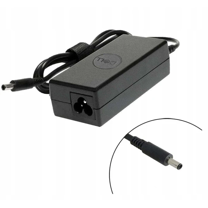 Dell Laptop AC Adapter 45W 19.5V (3J9PW) with Detachable Power Cable and Interchangeable Plug Set