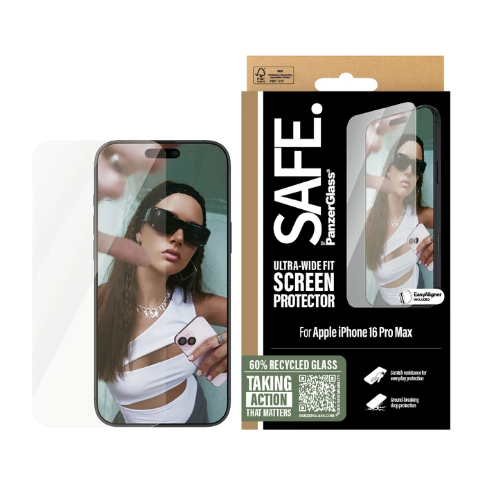 Προστατευτικό Οθόνης SAFE by PanzerGlass για Apple iPhone 16 Plus / iPhone 15 Plus (6.7'') Ultra‑Wide Fit