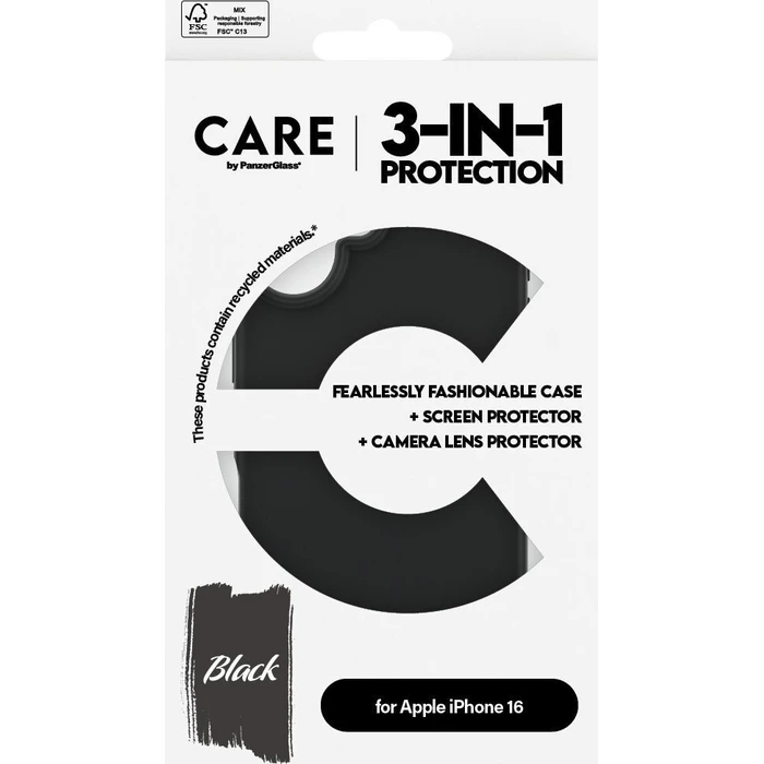 PanzerGlass CARE Fashion 3-in-1 Screen Protector for iPhone 16