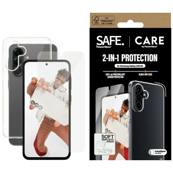 PanzerGlass Fashion 2in1 Back Cover Tempered Glass Σετ με Τζαμάκι Διάφανο (Galaxy A56)
