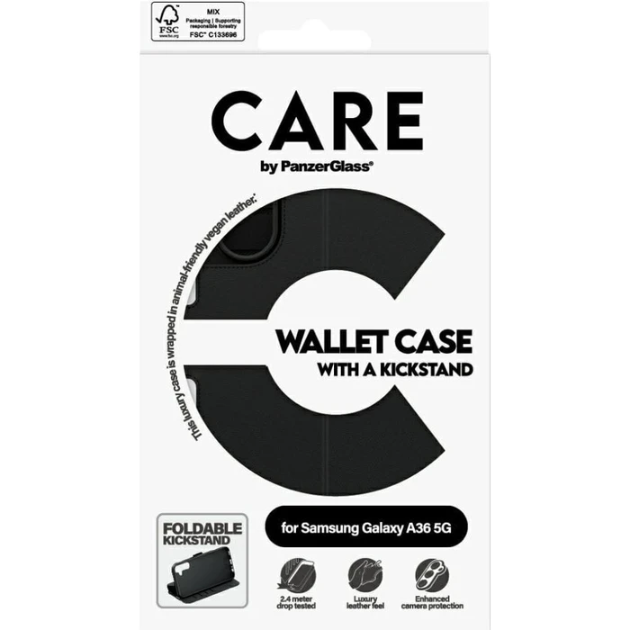 CARE by PanzerGlass Feature Wallet Case with Kickstand for Samsung Galaxy A36 5G
