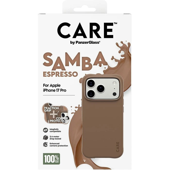 PanzerGlass Mobile Phone Case CARE By Fashionable Case Samba Espresso W Magsafe iPhone 17 Pro