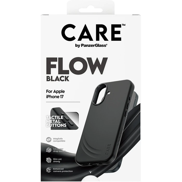 PanzerGlass Care By Feature Flow Case Black With MagSafe for iPhone 17