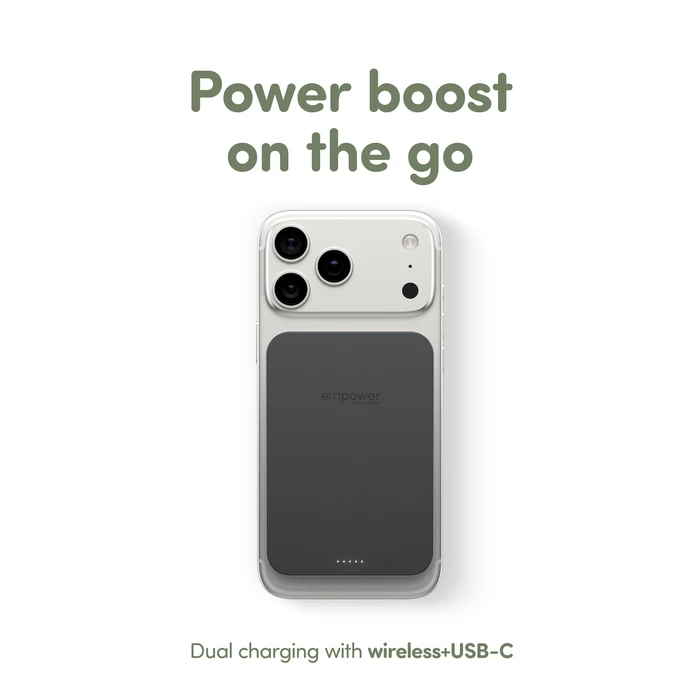 PanzerGlass Empower MagSafe 5000mAh 15W με Θύρα USB-C Μαύρο