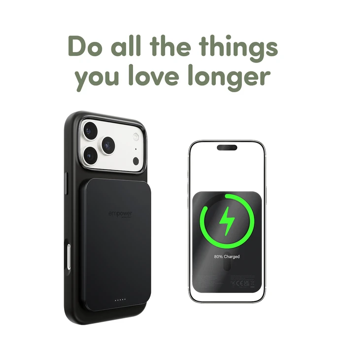 PanzerGlass Empower MagSafe 5000mAh 15W με Θύρα USB-C Μαύρο