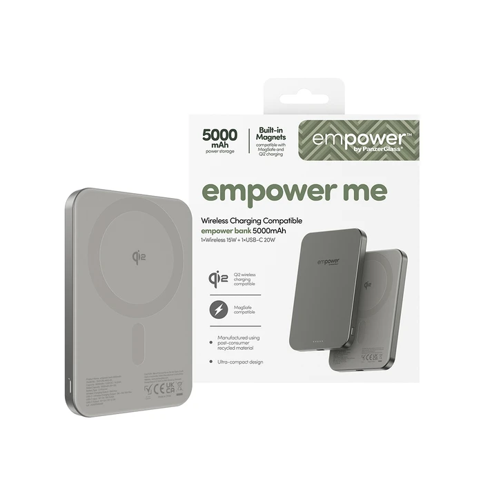 PanzerGlass Empower MagSafe 5000mAh 20W με Θύρα USB-C Titanium