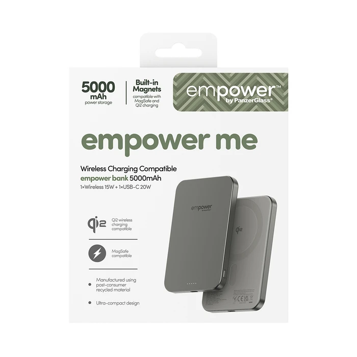 PanzerGlass Empower MagSafe 5000mAh 20W με Θύρα USB-C Titanium