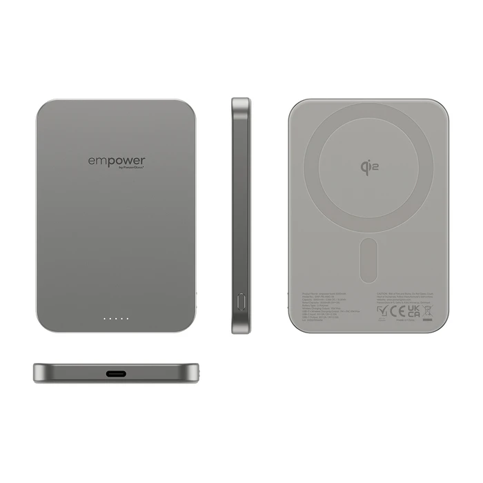 PanzerGlass Empower MagSafe 5000mAh 20W με Θύρα USB-C Titanium