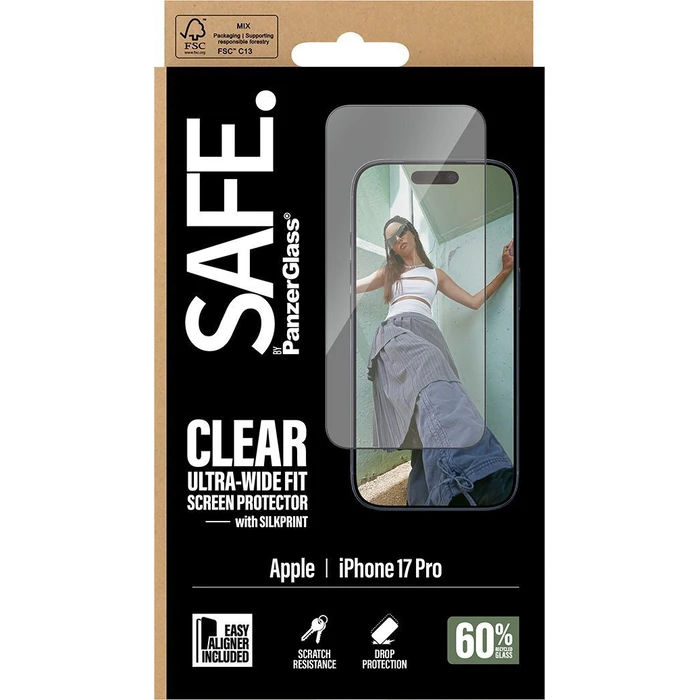 PanzerGlass Προστατευτικό Οθόνης Μαύρο (iPhone 17 / 17 Pro / 16 Pro) SA70102