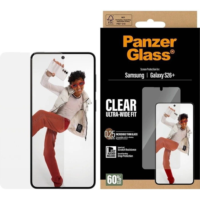 PanzerGlass Screen Protector for Galaxy S26+ with EasyAligner