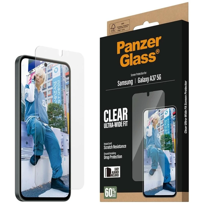 PanzerGlass Screen Protector for Samsung Galaxy A37 | Ultra-Wide Fit with EasyAligner
