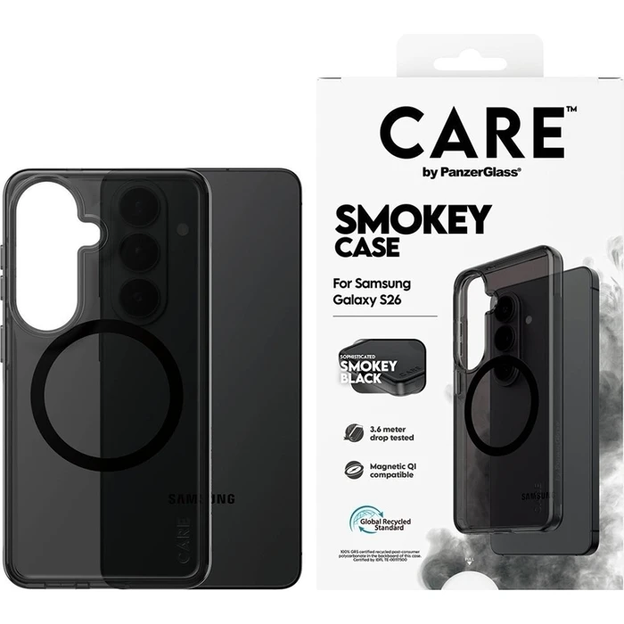 PanzerGlass CARE Urban Explorer Θήκη Smokey με Μαύρο (Qi) για Samsung Galaxy S26