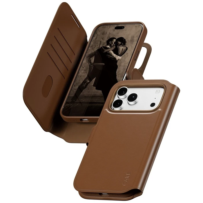 Θήκη CARE by PanzerGlass Tango 2‑in‑1 Wallet Καφέ με MagSafe για iPhone 18 Pro Max / 17 Pro Max