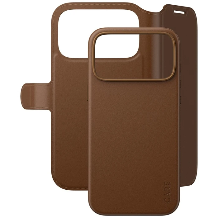Θήκη CARE by PanzerGlass Tango 2‑in‑1 Wallet Καφέ με MagSafe για iPhone 18 Pro Max / 17 Pro Max