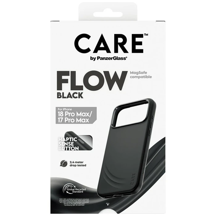 CARE by PanzerGlass Flow Case Black with MagSafe for iPhone 17 Pro Max / 18 Pro Max