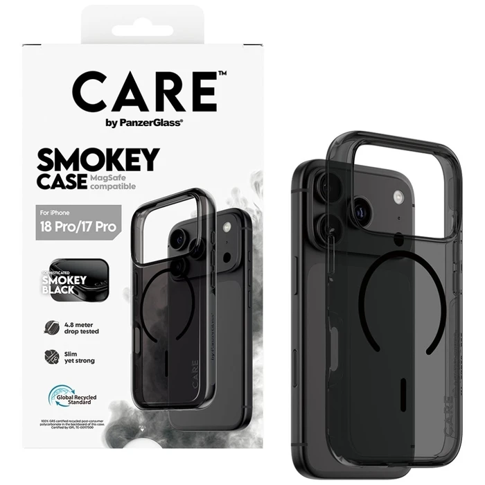 CARE by PanzerGlass Smokey Case W Black MagSafe for Apple iPhone 18 Pro / 17 Pro