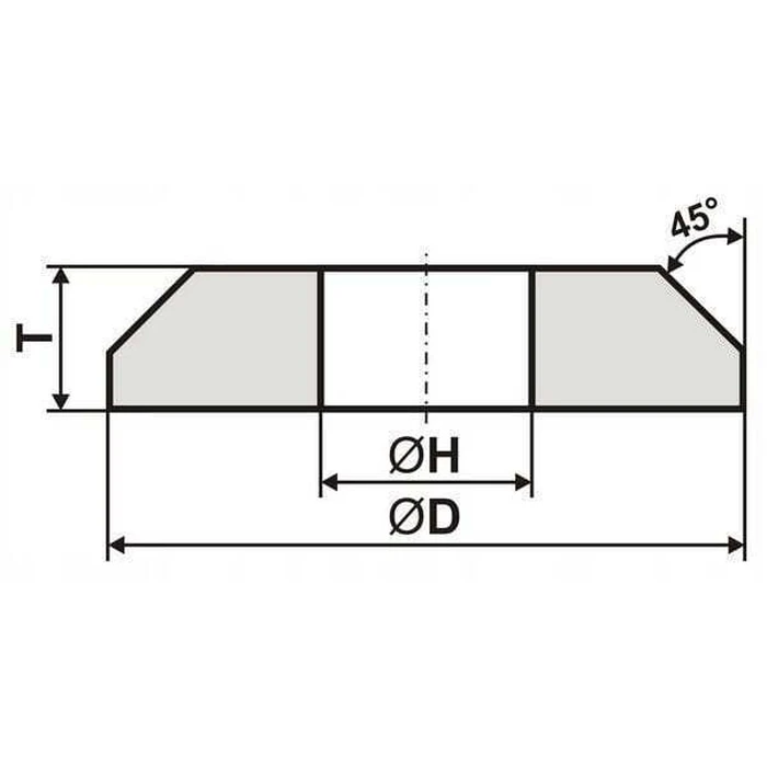 Andre προφίλ τροχός λείανσης 200mm x 8mm x 32mm 95A60K5VTE10-35 Γκρι (τύπος 1C)
