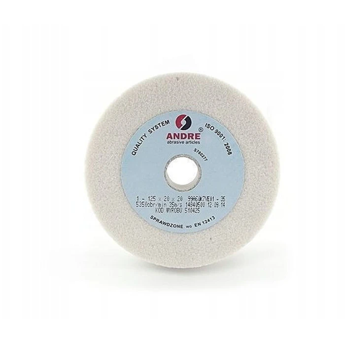 Andre Flat Grinding Wheel 125mm x 16mm x 12.7mm White Type 1