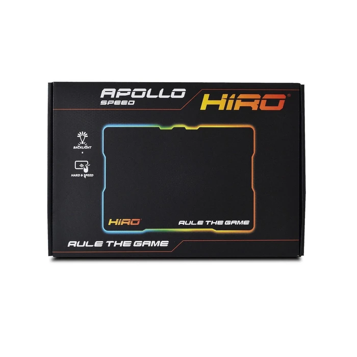 HIRO Apollo Speed Gaming Mouse Pad - Σκληρό, Backlit RGB (Μαύρο)