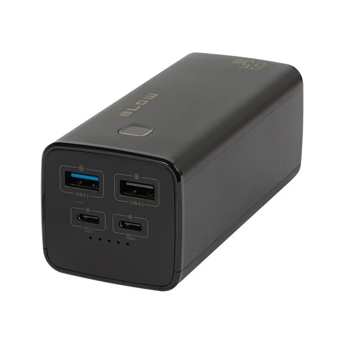 Blow PB20G Power Bank 20000mAh 65W με 2 Θύρες USB-A και 2 Θύρες USB-C Power Delivery Μαύρο
