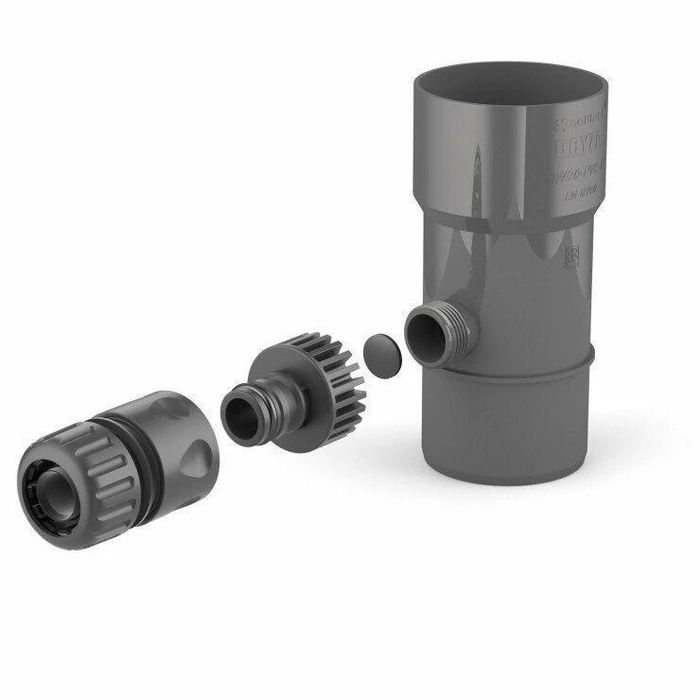 Cellfast Plumbing Accessory - BRYZA 63 mm Rainwater System Component (Model 60-204) - Graphite