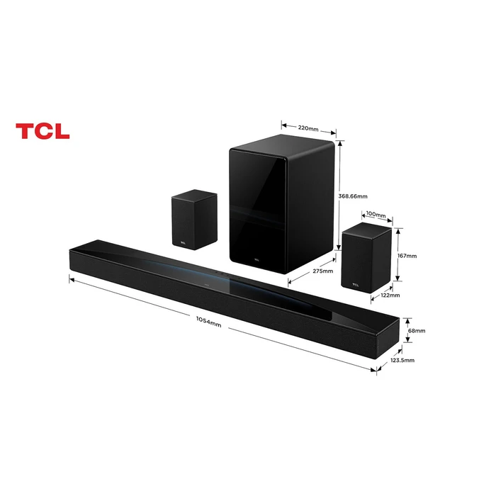 TCL Q85H PRO Soundbar 7.1.4 with Wireless Subwoofer