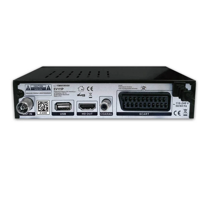 Esperanza EV111P DVB-T2 Digital Tuner/Decoder H.265 (HEVC) SCART / HDMI / USB