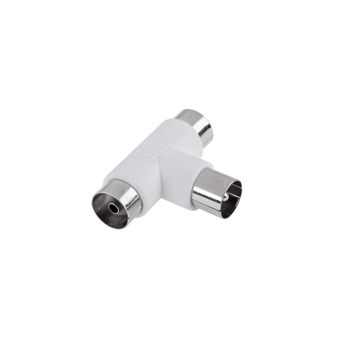 TV Antenna Splitter Adapter 1x Male 2x Female Round DM 0360 A