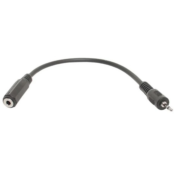 Default Connector 2.5mm Angle 3.5mm M F Cable Black