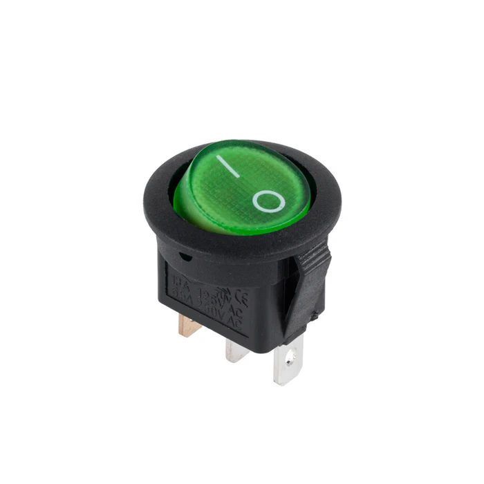 Default Brand ON OFF switch with indicator light 6.5A 250V 125V 13A green