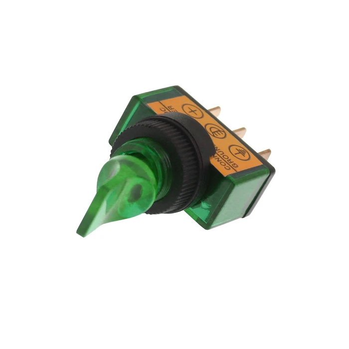 Default Brand Illuminated ON OFF Switch 20A 12VDC Green