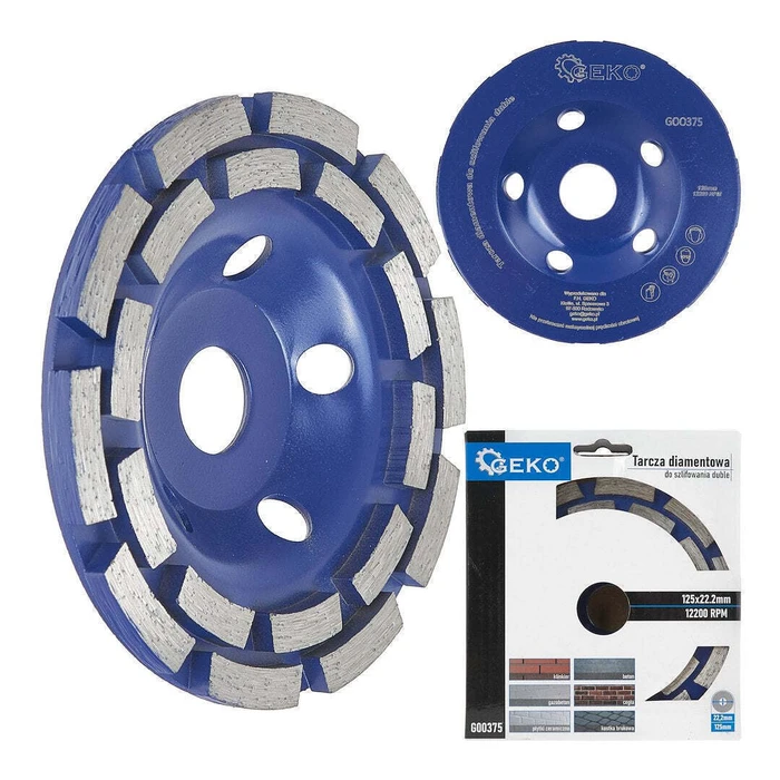 Geko Τροχός Λείανσης Σκυροδέματος 125 mm, 2seg/g, Άξονας 22.2 mm - G00375