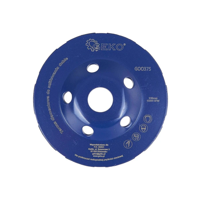 Geko Τροχός Λείανσης Σκυροδέματος 125 mm, 2seg/g, Άξονας 22.2 mm - G00375