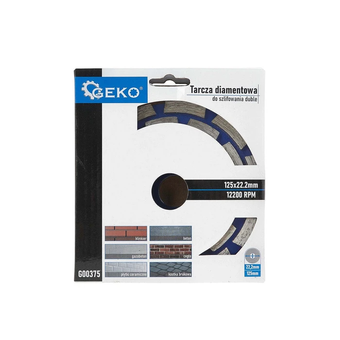 Geko Τροχός Λείανσης Σκυροδέματος 125 mm, 2seg/g, Άξονας 22.2 mm - G00375