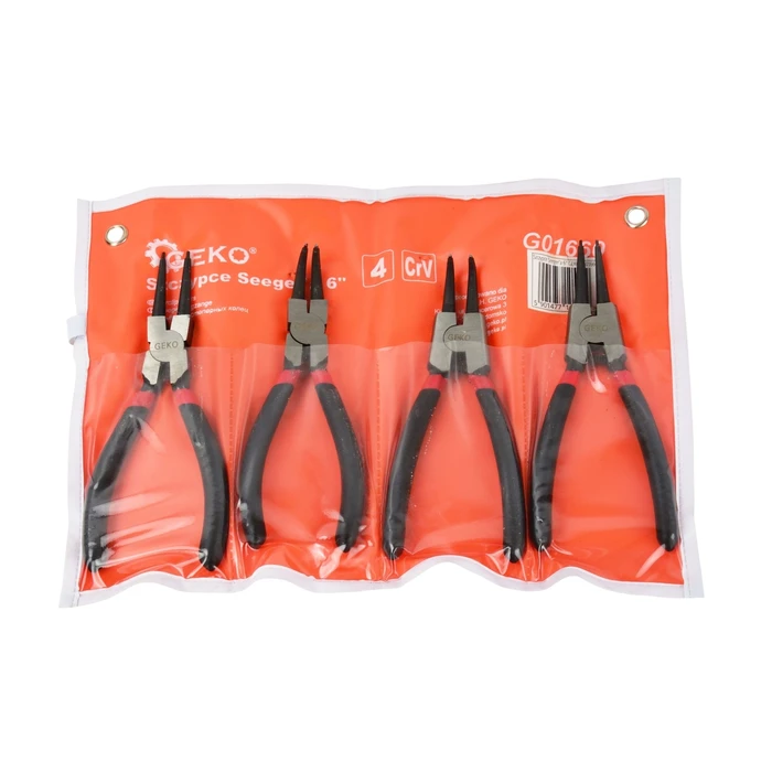 Geko G01660 Seeger (circlip) pliers set - straight and curved tips