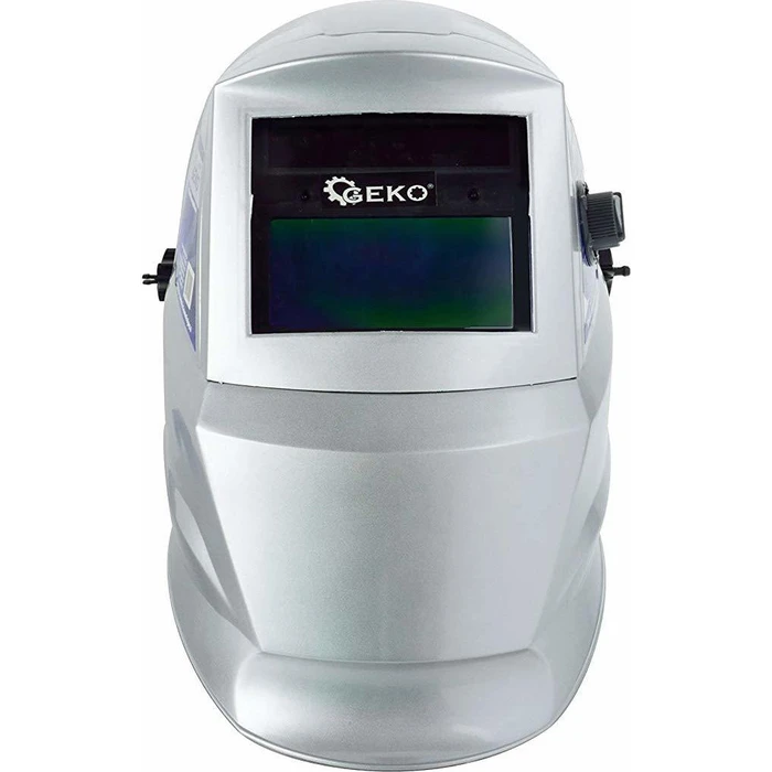 Geko G01876 Electronic Auto-Darkening Welding Helmet, Viewing Area 92.5 x 42.5 mm, Silver