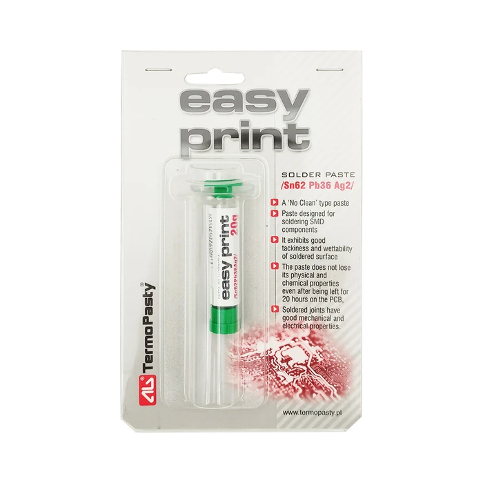 Solder Paste TERMOPASTY for SMD 20g Sn62-Pb36-Ag2