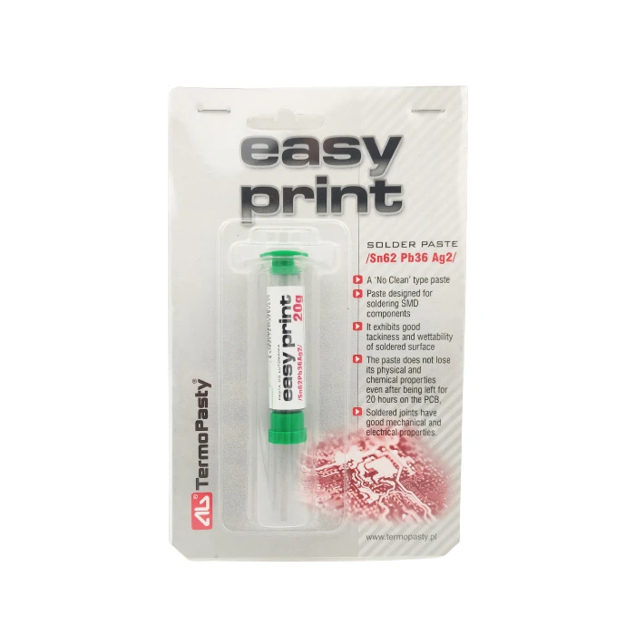 Solder Paste TERMOPASTY for SMD 20g Sn62-Pb36-Ag2