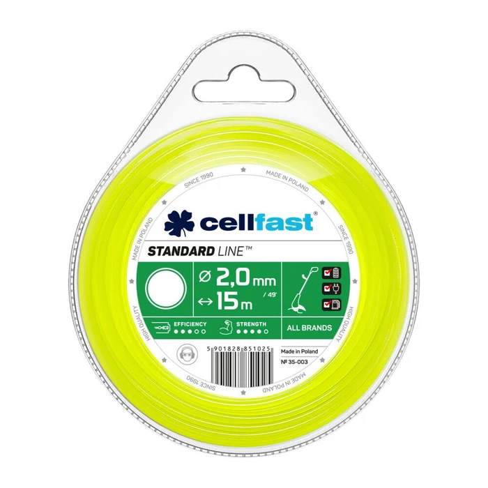 Cellfast Μεσινέζα Στρογγυλή 15 m, Πάχος 2 mm