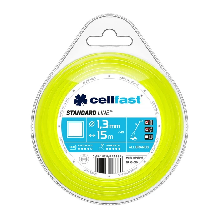 Cellfast Square Trimmer Line 15m x 1.3mm