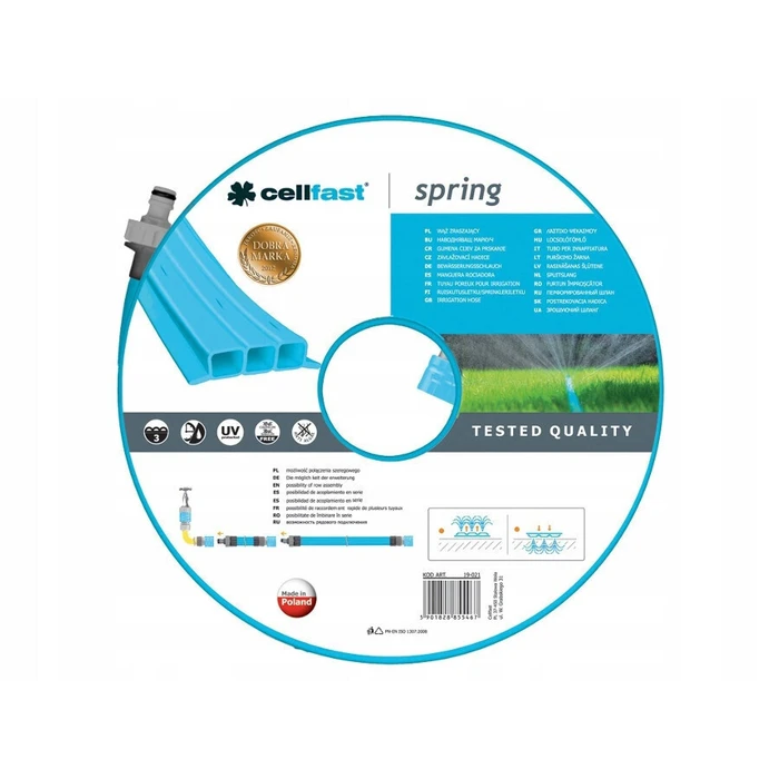 Cellfast Watering Hose Set SPRING 1/2" 7.5 m (19-021N)