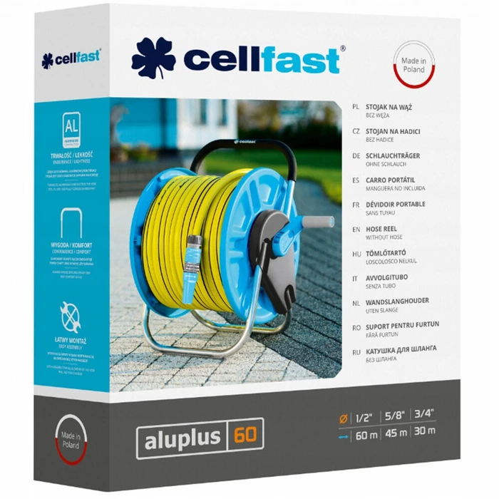 Cellfast Hose Reel ALUPLUS 55-160 for 1/2" Hose up to 60 m
