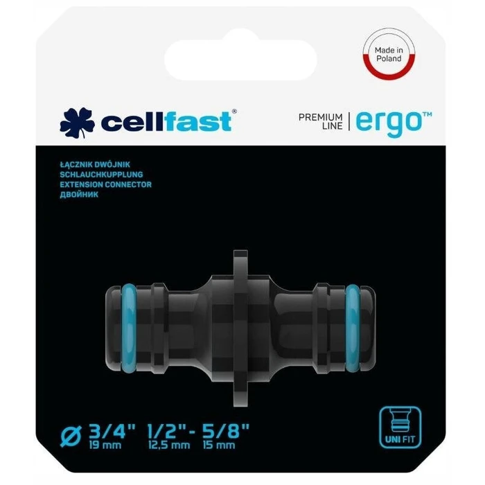 Cellfast 53-200 Ρακόρ βρύσης 13 mm – Διπλός σύνδεσμος ERGO (1/2" ή 3/4")