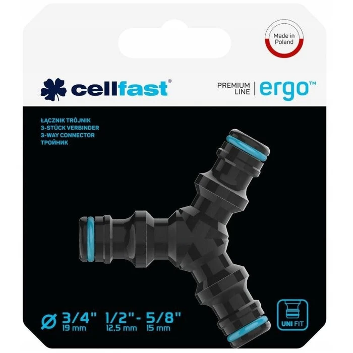 Cellfast ERGO Hose Adapter / Splitter 3/4" to 1/2" (53-205) - 13 mm