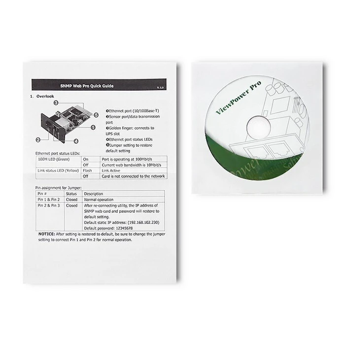 Qoltec 50389 SNMP Μονάδα για Αδιάλειπτη Πηγή Ενέργειας (Εσωτερική Κάρτα)