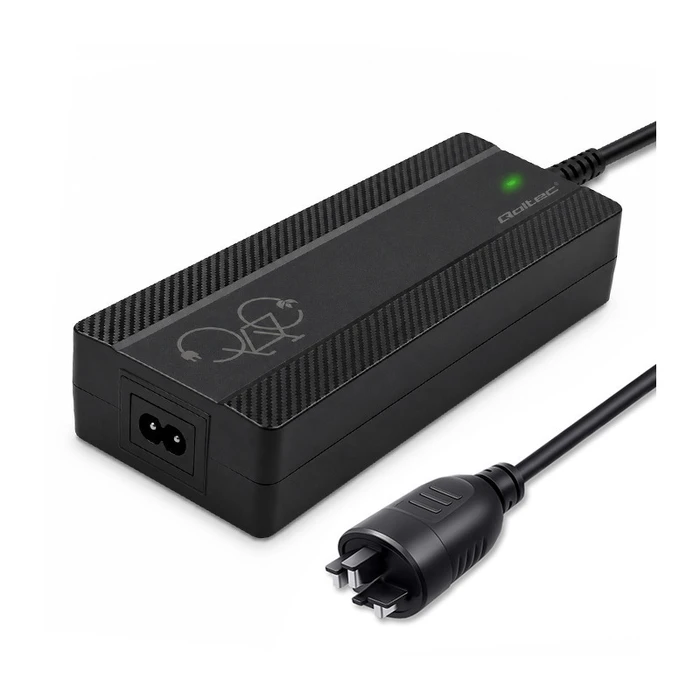 Qoltec Fast Charger for Electric Bicycles & Scooters 36V / 42V 4A (Bosch Plug) with Power Cable