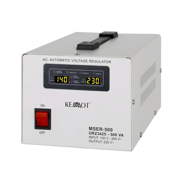 Kemot MSER-500 Servo Voltage Stabilizer 500VA with 2 AC Outlets